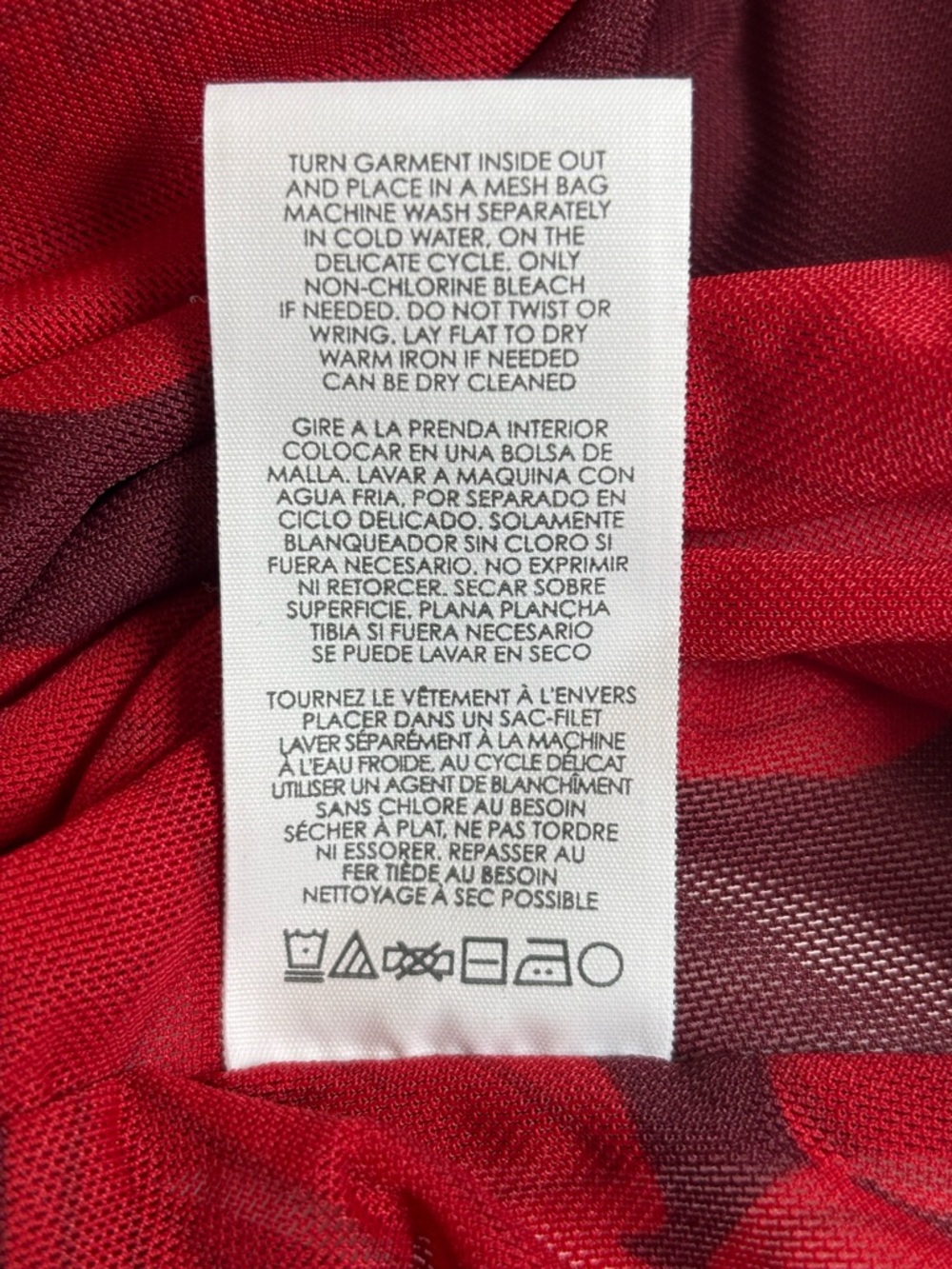 Cabi Red Floral Button-Front Long Sleeve Dress Women’s M Soft Silky Texture - Picture 6 of 6